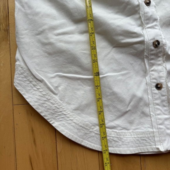 ANTHROPOLOGIE NWT Pilcro Dress Ivory Sleeveless Shirtdress‎ Ruched Button Shirt - Picture 7 of 10
